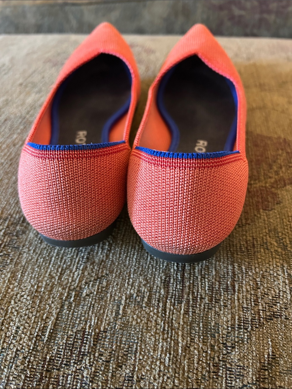 Rothy's Women's Orange Knit Pointed-Toe Flats - Picture 3 of 6